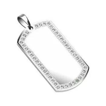 Подвеска большая с цирконами по периметру