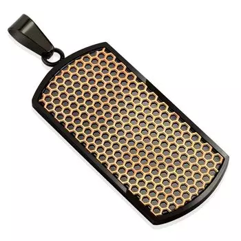 Подвеска черная с золотыми сотами