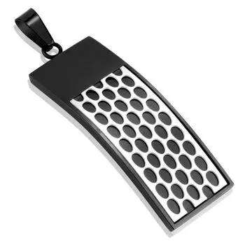 Подвеска черная со стальными сотами