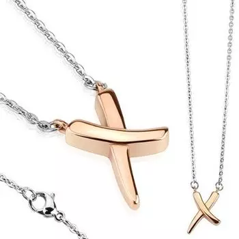 Подвеска Х образная под золото