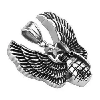 Подвеска Отважный ангел на гранате