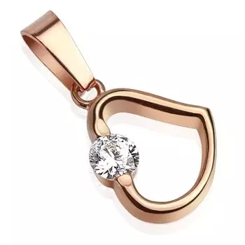 Подвеска Сердце с камнем