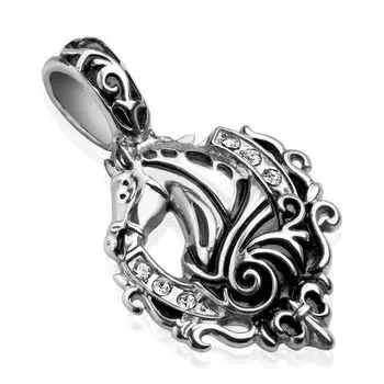 Подвеска стальная на удачу Королевская лошадь