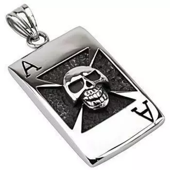 Подвеска Туз с мальтийским крестом и черепом