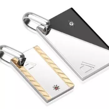 Подвески для влюбленных прямоугольные