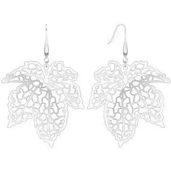 Серьги Ажурный кленовый лист