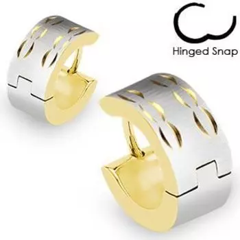 Серьги с калиброванными дугами