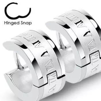 Серьги с римскими цифрами