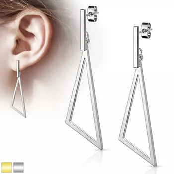 Серьги свисающие треугольники