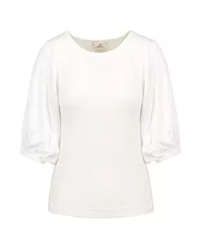 Пуловер женский Puff Sleeves Ribbed T-Shirt DEHA