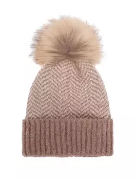 Шапка женская с натуральным мехом DEHA