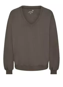 Свитшот женский Fleece Sweater V-Neck with Puffy Sl