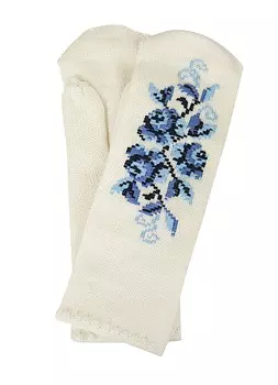 Варежки женские с вышивкой DMITEX