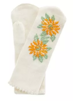 Варежки женские с вышивкой DMITEX