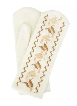 Варежки женские с вышивкой DMITEX