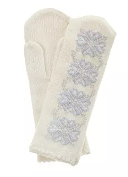 Варежки женские с вышивкой DMITEX