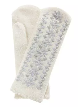 Варежки женские с вышивкой DMITEX