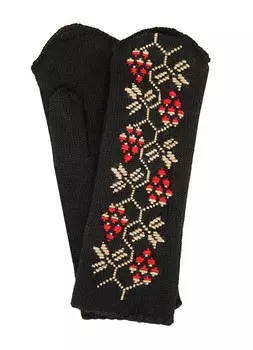 Варежки женские с вышивкой DMITEX