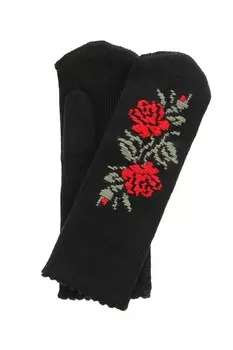 Варежки женские с вышивкой DMITEX
