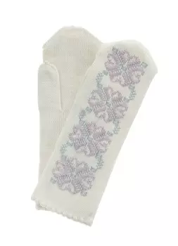 Варежки женские с вышивкой DMITEX