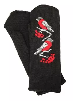 Варежки женские с вышивкой DMITEX