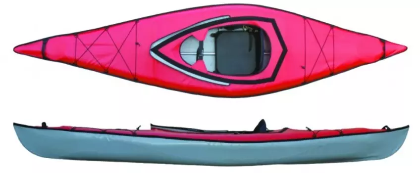 Байдарка Каркасно Надувная Тритон Легор Серая/красная