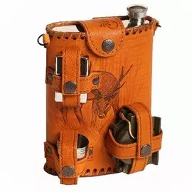 Фляга Металлическая Альбатрос С Компасом, Стопками, Зажигалкой 0.7Л