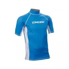 Футболка Из Лайкры С Коротким Рукавом Rash Guard Детская. Синяя, (128)