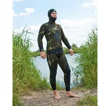 Гидрокостюм Для Подводной Охоты Aquadiscovery Атаман Green 7 Мм