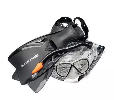 Комплект Aqua Lung Taihiti, Маска+Трубка+Ласты, Black,