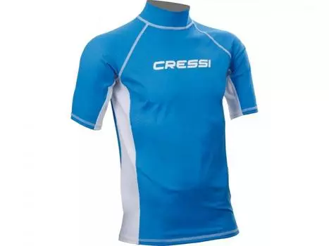 Майка Лайкра Cressisub Rash Guard Муж. Короткий Рукав Синяя