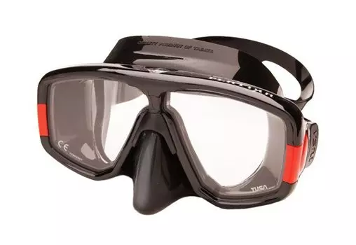 Маска Подводная Tusa Platina (Черный Силикон) Black/red