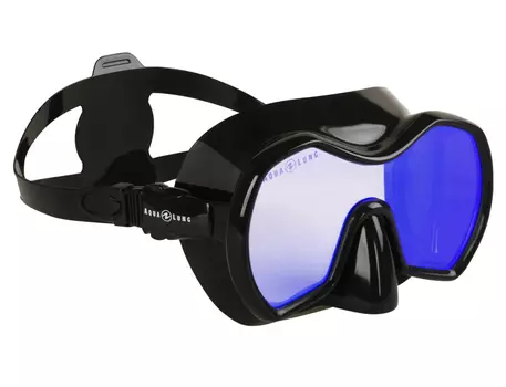 Маска Profile Ds (Черный Силикон), Синие Зеркальные Линзы