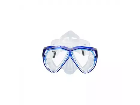 Маска Сарган "неро" Прозрачный Силикон, Синяя Рамка (Без Бокса)