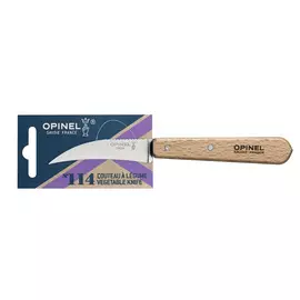 Нож Для Чистки Овощей Opinel №114, Деревянная Рукоять, Нержавеющая Сталь, Блистер, 001923