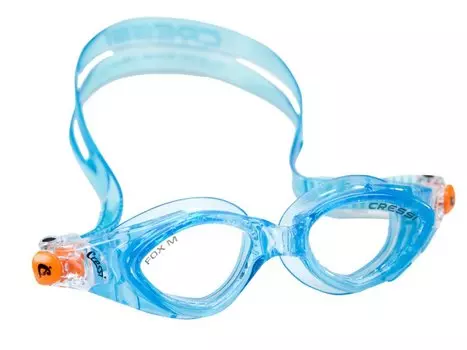 Очки Cressi King Crab Детские Голубой Силикон / Голубые / Линзы Прозрачные
