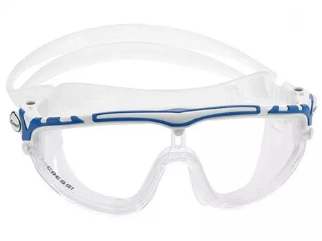 Очки Cressi Skylight Прозрачный Силикон/ Синяя Рамка/прозрачные Линзы