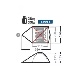 Палатка Нормал Старт 2 Хаки