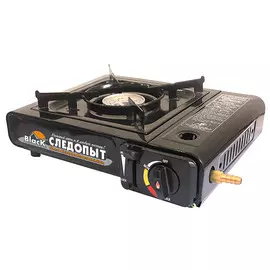 Плита Газовая Следопыт - "black" (С Переходником)
