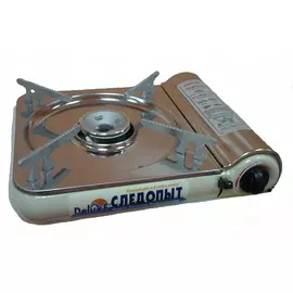 Плита Газовая Следопыт- "deluxe", Наст. (С Подогревом) Нерж.сталь