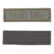 Шеврон Ke Tactical Группа Крови O (I) Rh- Прямоугольник 2,5Х9,5 См Олива
