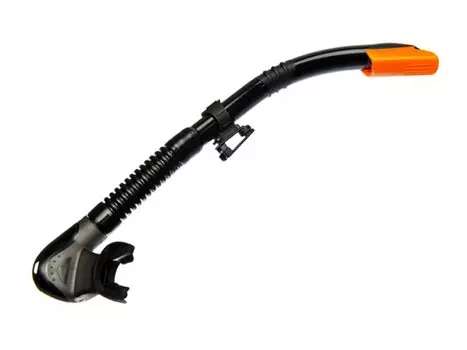 Трубка Для Дайвинга Sargan "бетта" Черный Силикон, Черная, Оранжевый Верх