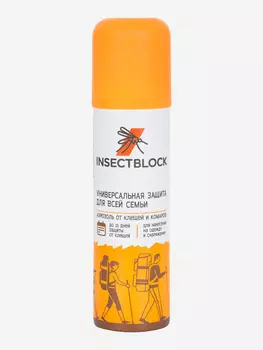 Аэрозоль от клещей и комаров Insectblock, Оранжевый, размер Без размера