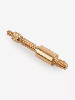 Адаптер-иголка A2S GUN, латунь, резьба "папа" дюймовая 8/32, Золотой