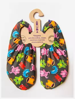 Аквашузы, аквасоки, чешки с антискользящей подошвой для бассейна, моря, пляжа, детского сада, занятия спортом ARUNA, Мультицвет