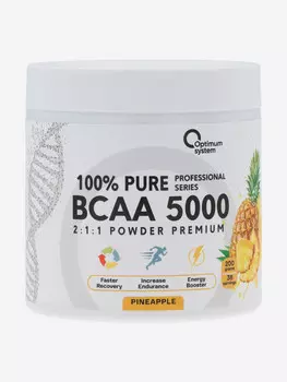Аминокислоты Optimum System BCAA 2:1:1 "Ананас", Белый