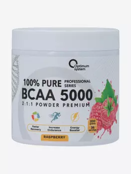 Аминокислоты Optimum System BCAA 2:1:1 "Малина", Белый