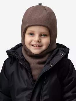 Балаклава, шапка-шлем утепленный bodo, Коричневый