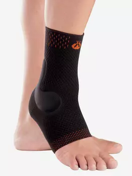 Бандаж голеностопный с силиконовым пелотом L-образной формы, Черный