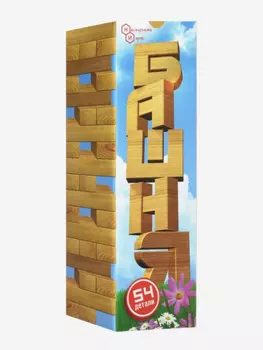 Игра настольная "Башня", Нескучные игры, Дженга, Голубой